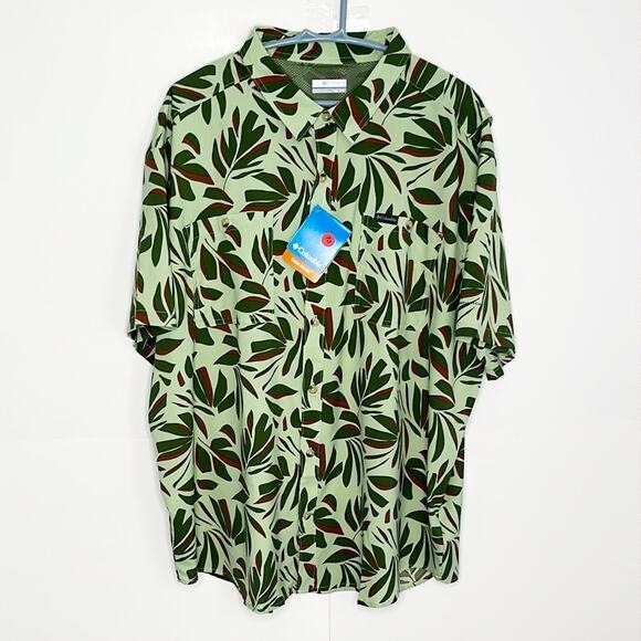 Mens Columbia Utilizer Printed Woven Short Sleeve Shirt Size XXL - Picture 2 of 8